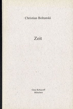 Item #101697 Christian Boltanski: Zeit (Time). Christian BOLTANSKI
