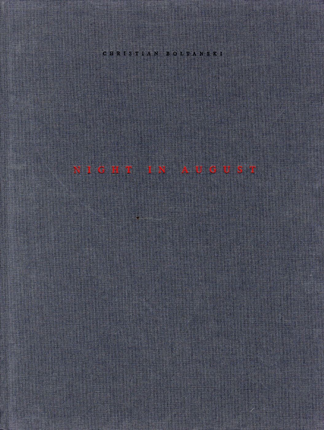 【美品】Christian Boltanski Night in August Christian Boltanski: Night in August | Christian BOLTANSKI, Jan