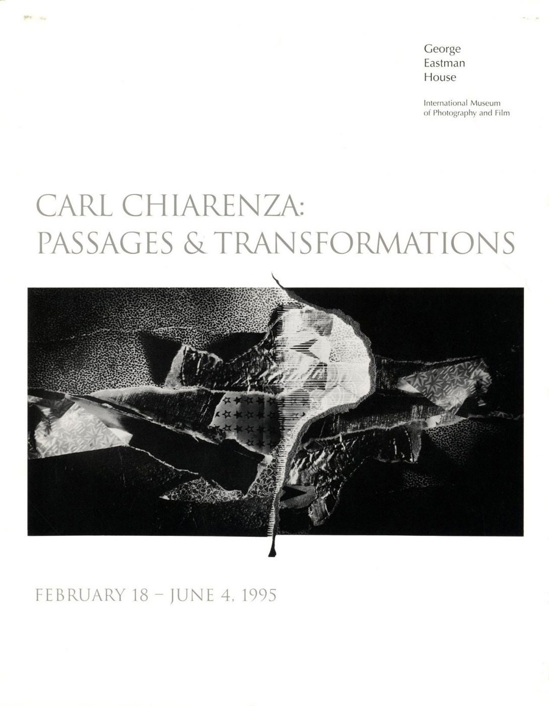 Carl Chiarenza: Passages and Transformations (Exhibition Brochure) [SIGNED ASSOCIATION COPY]