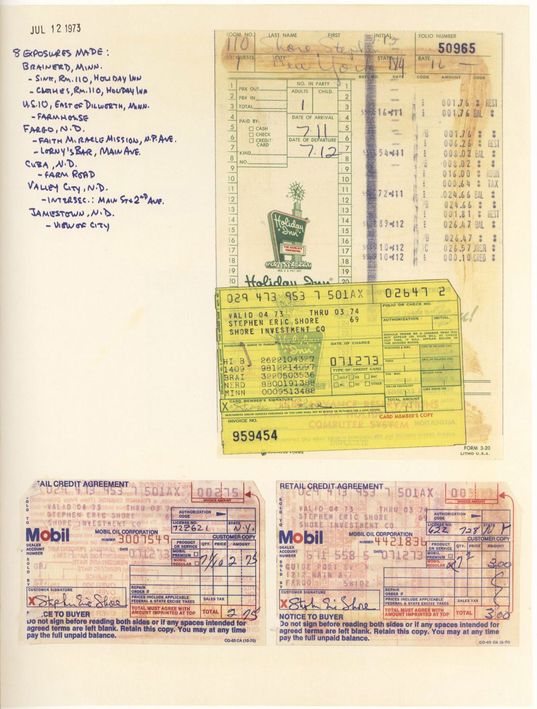 Stephen Shore: A Road Trip Journal, Limited Edition with Type-C 