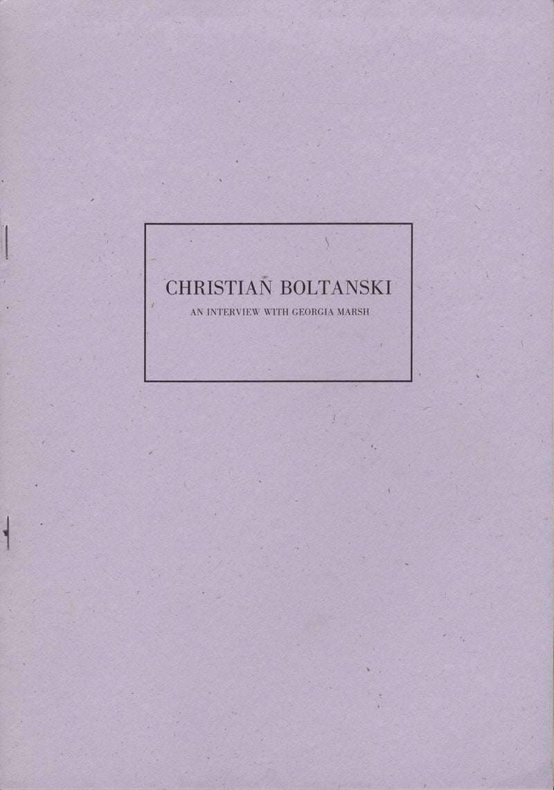 Christian Boltanski: Reconstitution