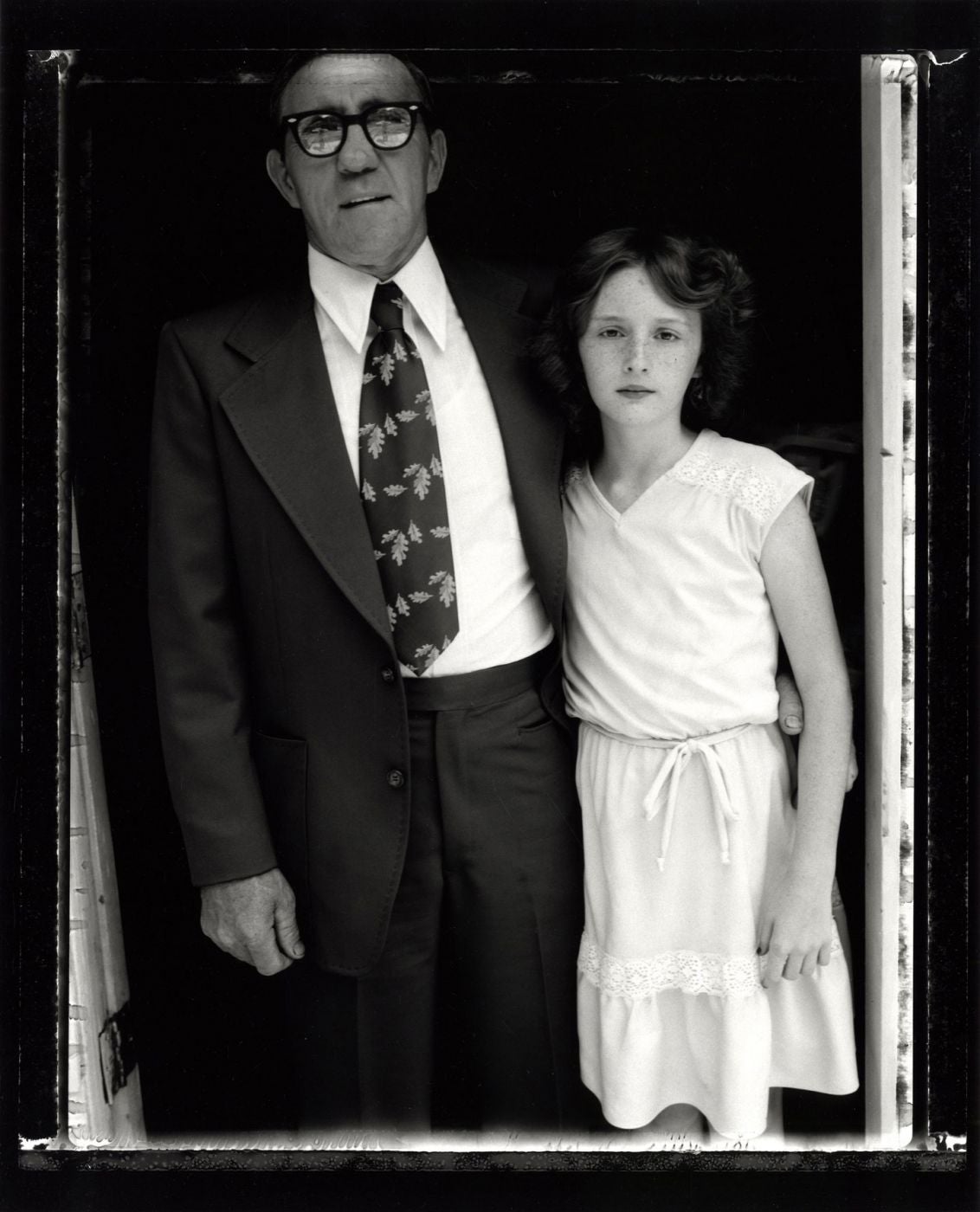 Bill Burke: "Reverend Robert Elkins and Niece, Church in Jesus Name, Jolo, West Virginia, 1979," Limited Edition Gelatin Silver Print (Open Edition; Print Size 16x20")
