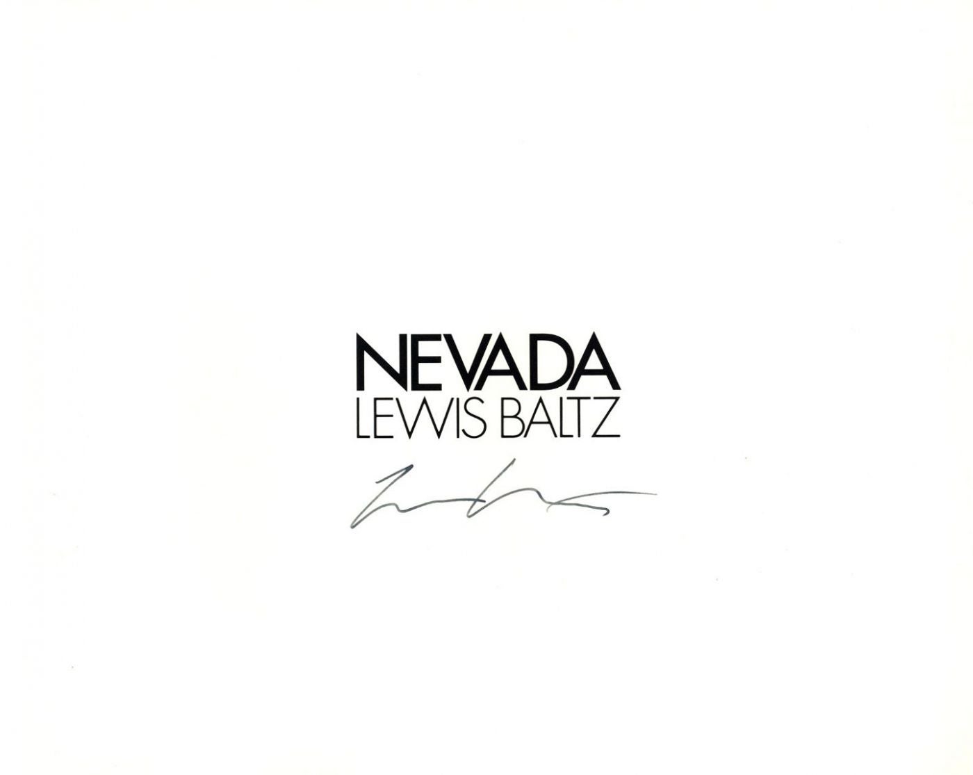 Lewis Baltz: Nevada (First Edition) [SIGNED (vintage signature)]