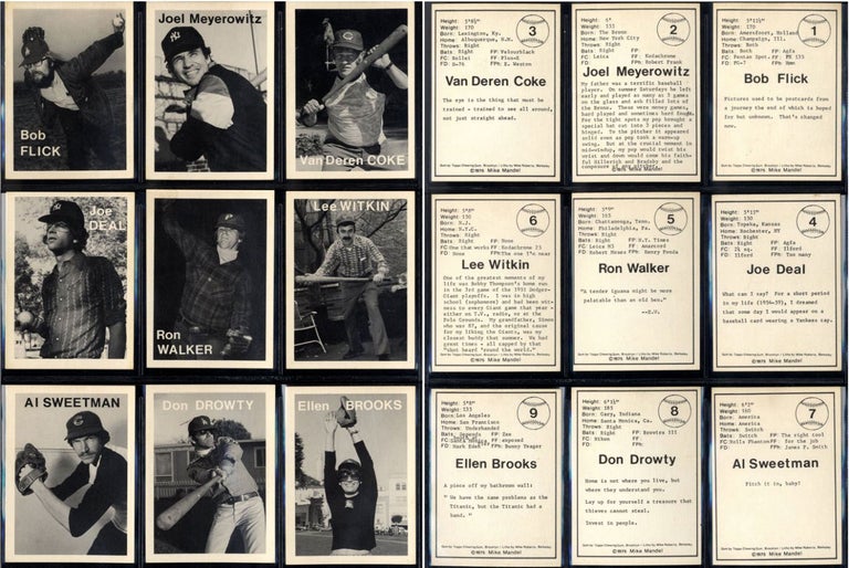 Mike Mandel: Untitled (Baseball-Photographer Trading Cards), Complete Set of 135 Cards (Fine