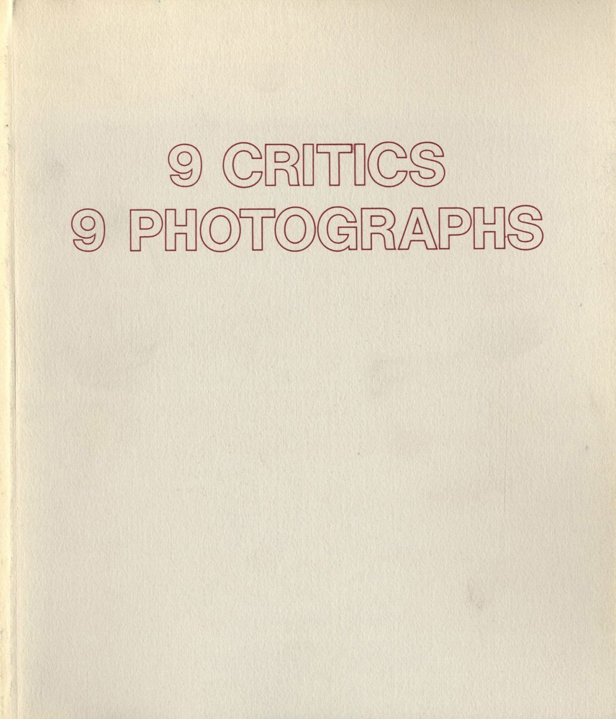 Untitled 23 (The Friends of Photography): 9 Critics 9 Photographers