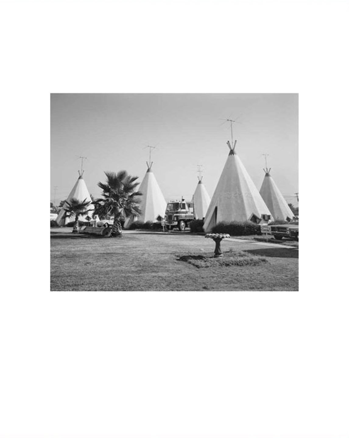 NZ Library #1: John Schott: Route 66, Special Limited Edition (with Gelatin Silver Contact Print "Untitled" from the Series "Route 66 Motels," Tipis with Television Antennas, Truck and Palm Trees) (NZ Library - Set One, Volume Six)