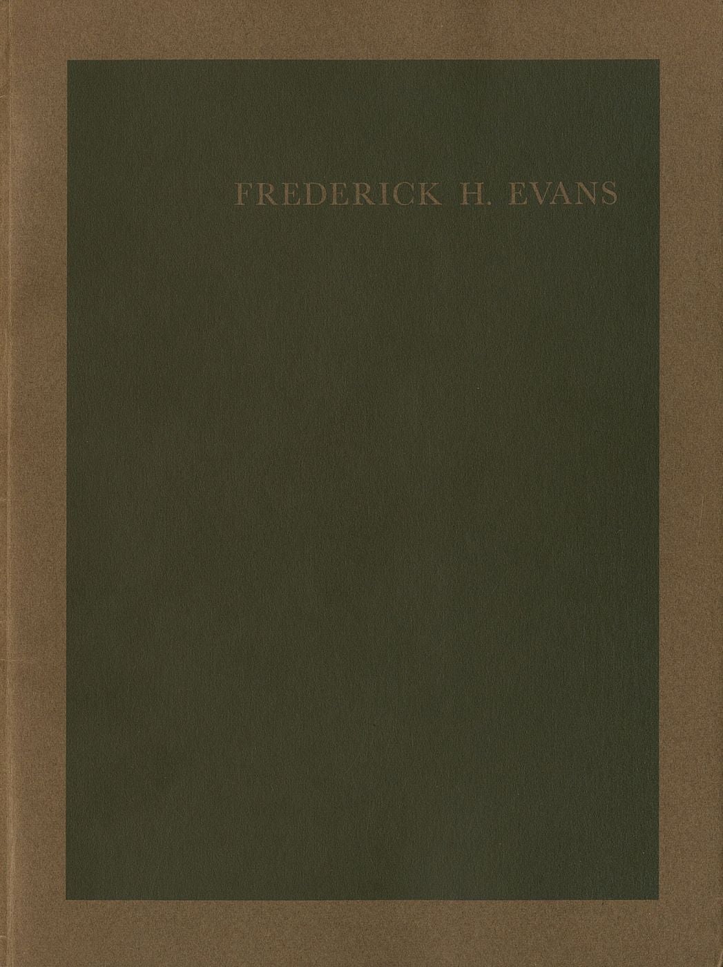 Frederick H. Evans (George Eastman House Image Monograph Number 1)