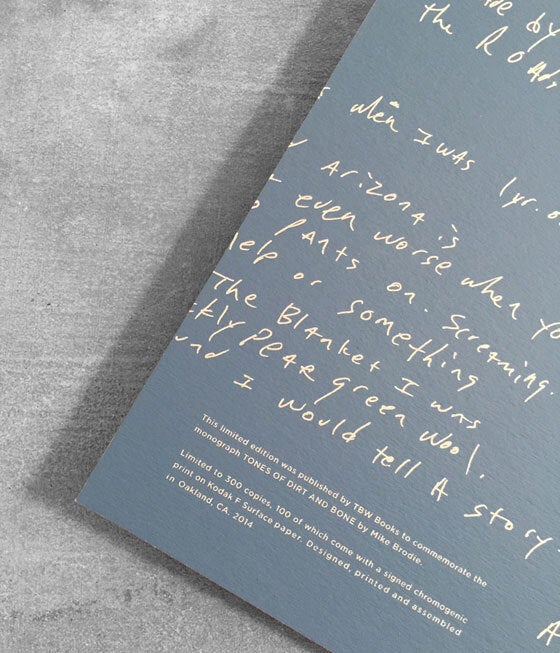 Mike Brodie: Tones of Dirt and Bone, Special Limited Edition (with 2 Type-C prints)