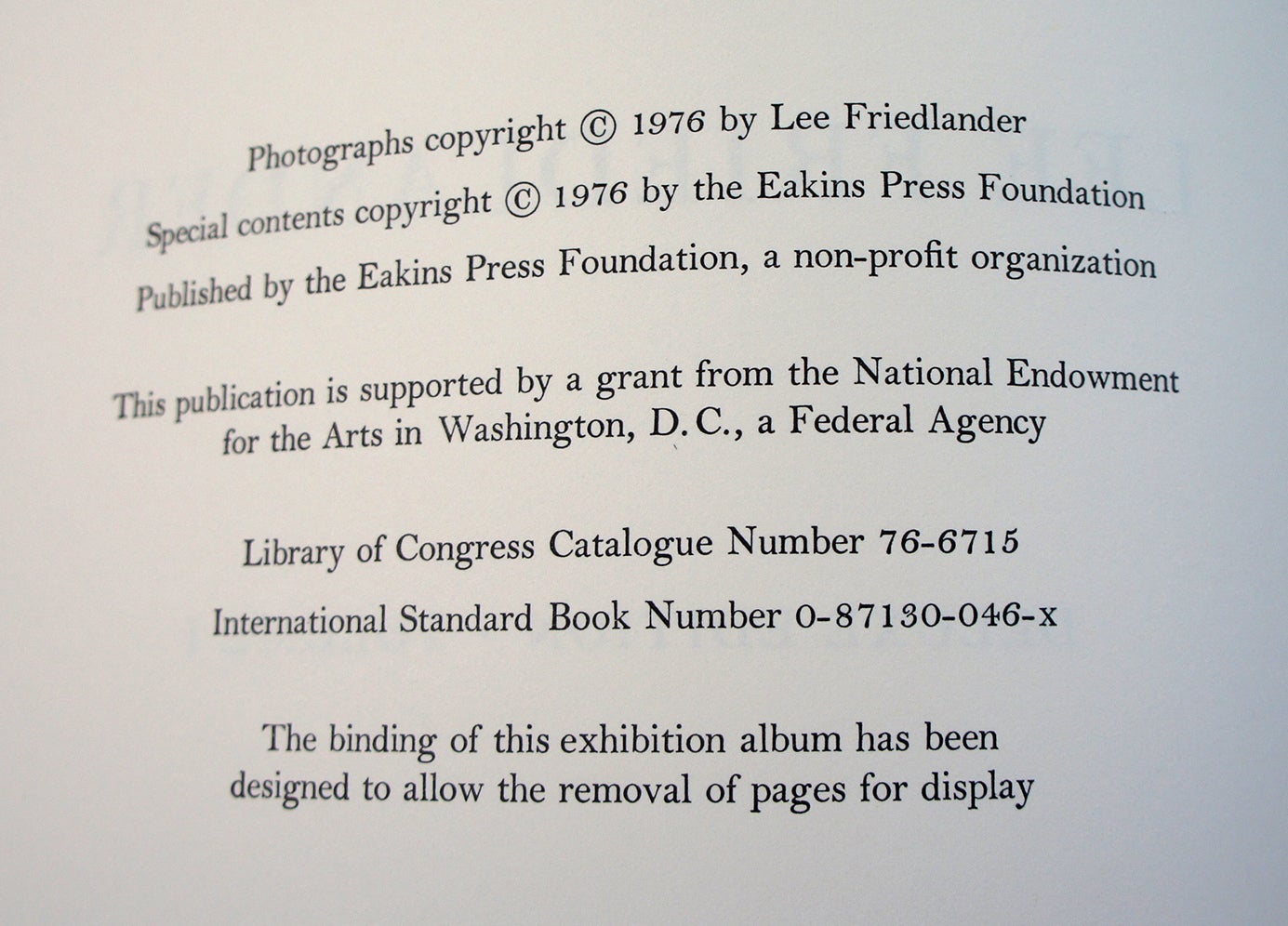 Lee Friedlander: The American Monument (Deluxe Limited Edition with 10 Vintage Gelatin Silver Prints)