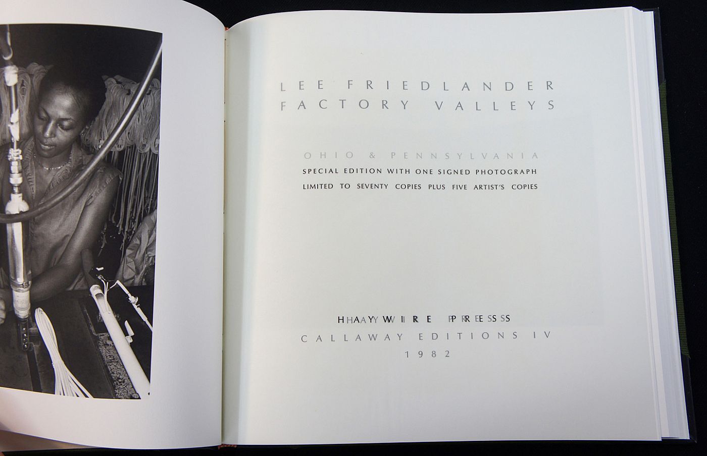 Lee Friedlander: Factory Valleys: Ohio and Pennsylvania (Special Limited Edition with One Vintage Gelatin Silver Print)
