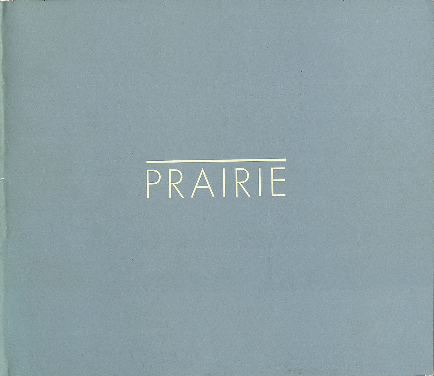 Robert Adams: Prairie (First Edition) [SIGNED]