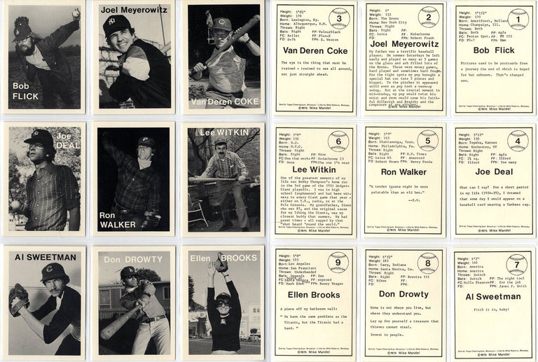 Mike Mandel: Untitled (Baseball-Photographer Trading Cards), Complete Set of 135 Cards (Near Fine