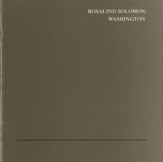 Item #112759 Photography at the Corcoran Series: Rosalind Solomon. Rosalind SOLOMON, Jane,...