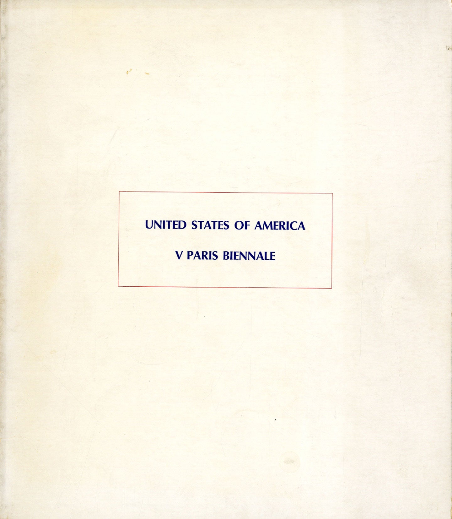 United States of America: V Paris Biennale (1967 Exhibition Catalogue)