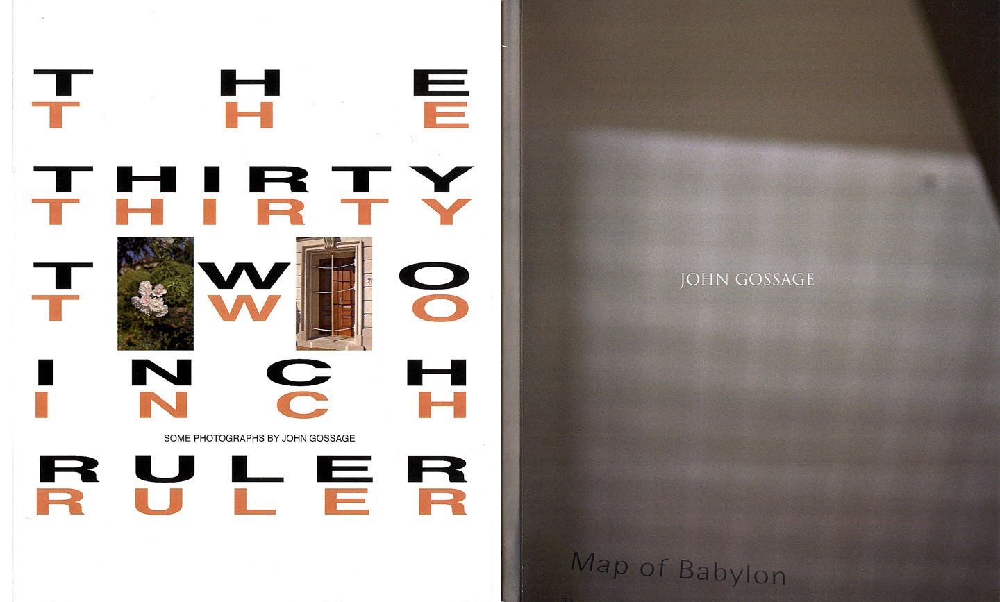 The Thirty Two Inch Ruler: Some Photographs by John Gossage & Map of Babylon ("Bootleg" Print-on-Demand Edition) [each SIGNED]