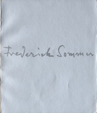 Item #113146 Frederick Sommer at Seventy-Five: A Retrospective [SIGNED]. Frederick SOMMER, Jane...