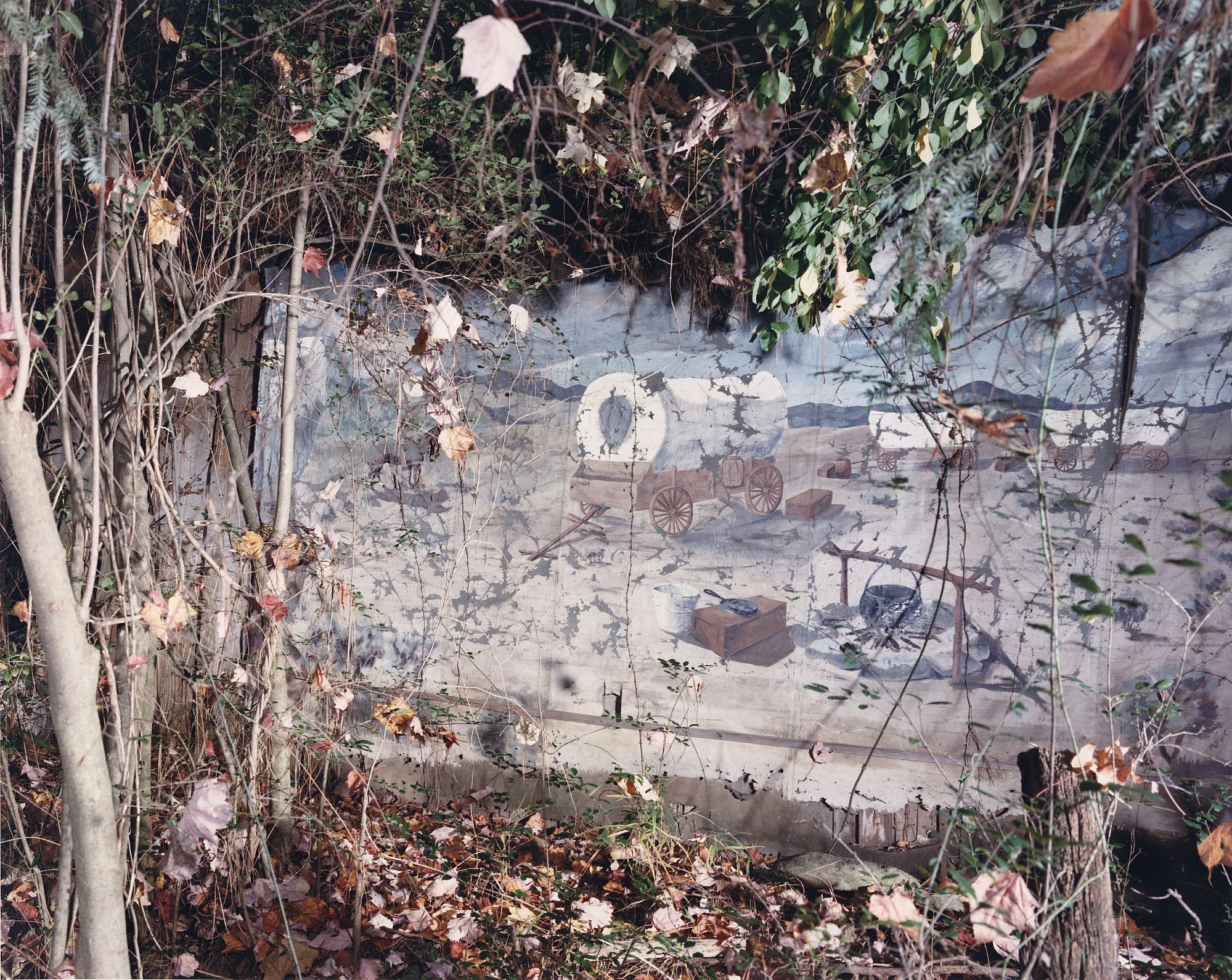 Vincent Borrelli: "Mural, 'D' Land's Sycamore City, South Carolina, 1988" (20x24" Type-C Print), Limited Edition (from the Series "Folk Art Environments")